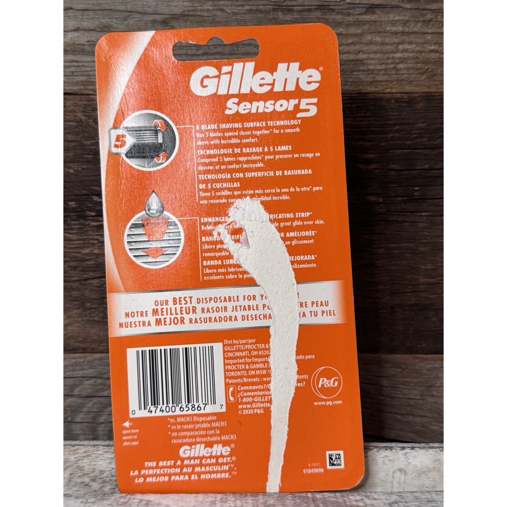 Gillette‎ Sensor5 Men's Disposable Razors – 2 Count - Picture 2 of 3